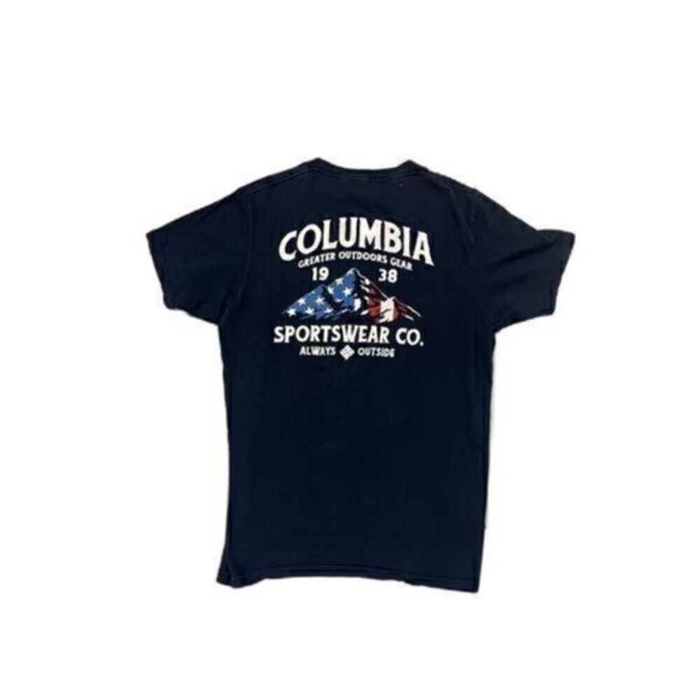 Columbia Navy Blue Tee Short Sleeve EUC Women’s Medium